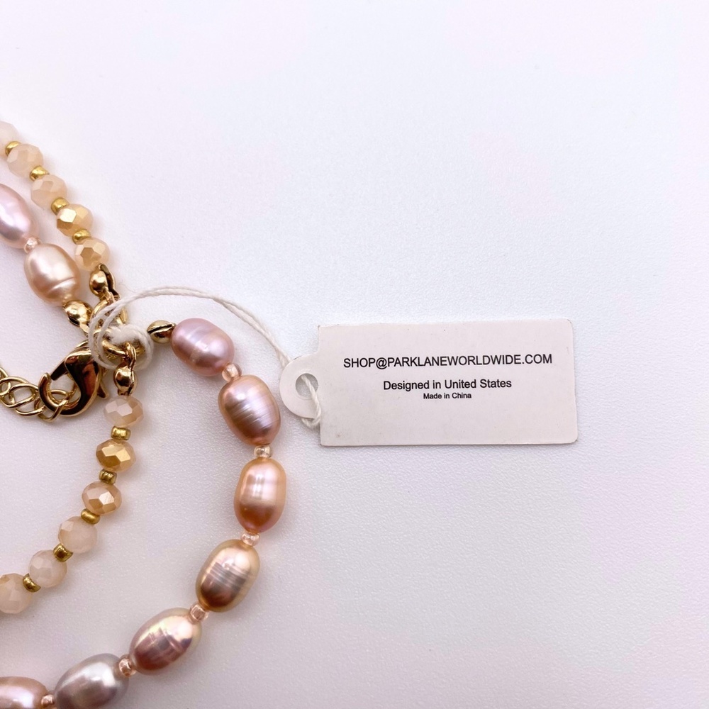 NEW Park Lane Luna Genuine Freshwater Pearls & Glass Pearls Pink Necklace - Picture 10 of 15